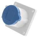 MENNEKES Industrial Power Connector 2P+PE, Rated at 16A, 230V, IP44 Blue Panel Mount, Polycarbonate, Series 1366