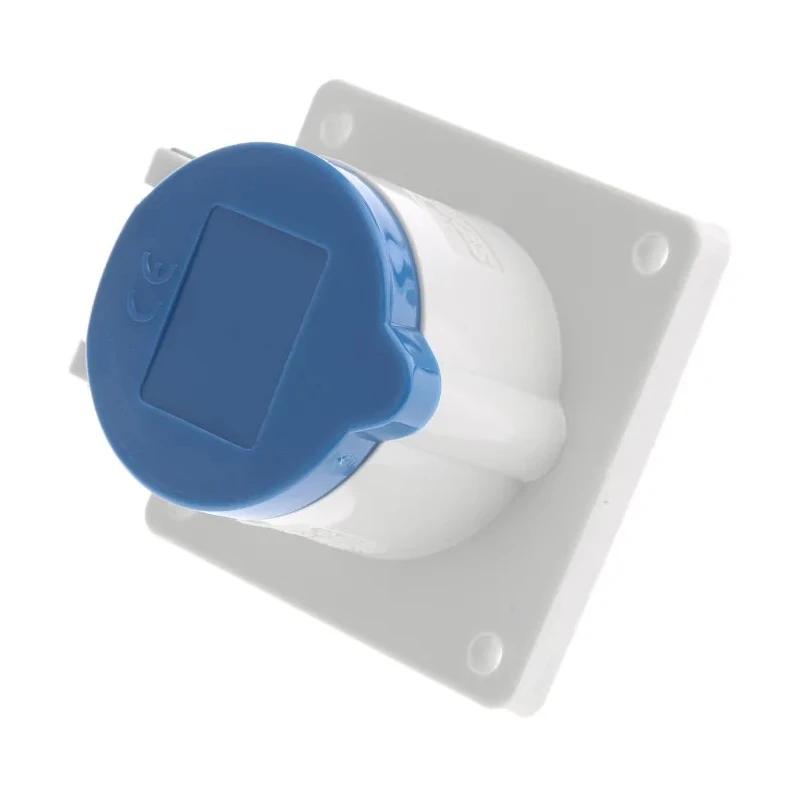 MENNEKES Industrial Power Connector 2P+PE, Rated at 16A, 230V, IP44 Blue Panel Mount, Polycarbonate, Series 1366
