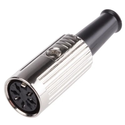 RS PRO 7 Pole Straight Standard DIN Socket, 4A Current, 100V AC Voltage, Push Lock Cable Female Connector 491-229