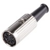 RS PRO 7 Pole Straight Standard DIN Socket, 4A Current, 100V AC Voltage, Push Lock Cable Female Connector 491-229