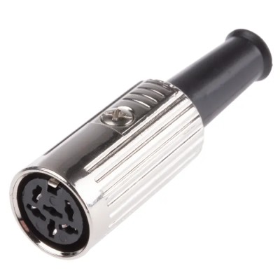 RS PRO 6 Pole Straight Standard DIN Socket, Female Connector, 4A Current, 100V AC, Push Lock Mounting 491-223