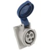 MENNEKES Panel Mount Industrial Power Connector Blue, Rated At 16A 230V IP44 3 Poles IP44