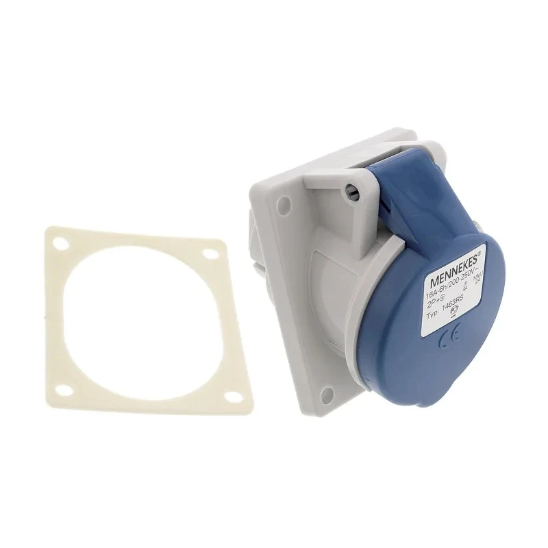 MENNEKES Panel Mount Industrial Power Connector Blue, Rated At 16A 230V IP44 3 Poles IP44 