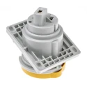MENNEKES Panel Mount Industrial Power Connector, Rated at 16A, 110V, IP44 Yellow, 2P+PE, Series 7313 IP44