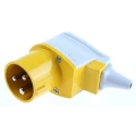 MENNEKES Yellow Industrial Power Connector Cable Mount 3P 16A 110V IP44 Straight Orientation IP44