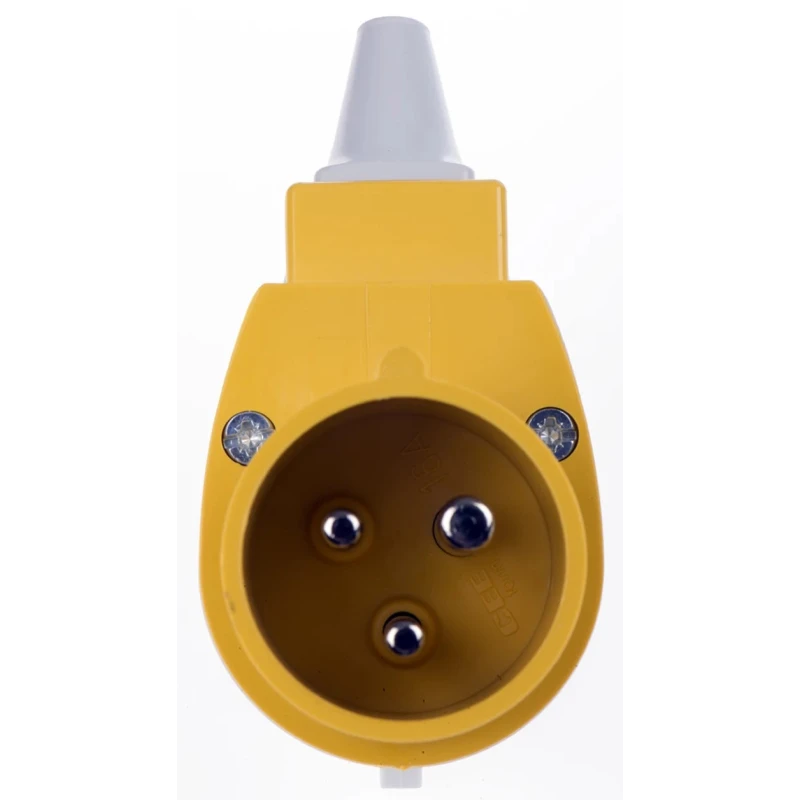 MENNEKES Yellow Industrial Power Connector Cable Mount 3P 16A 110V IP44 Straight Orientation IP44