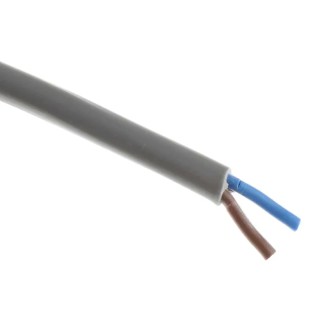 RS PRO 2 Core Power Cable Grey 0.75mm² 70 °C 100 m Polyvinyl Chloride 491-790