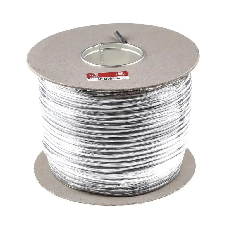 RS PRO 2 Core Power Cable Grey 0.75mm² 70 °C 100 m Polyvinyl Chloride 491-790