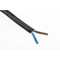 RS PRO 2 Core Power Cable, Black 0.5mm² 70 °C, 100 m Polyvinyl Chloride 491-829