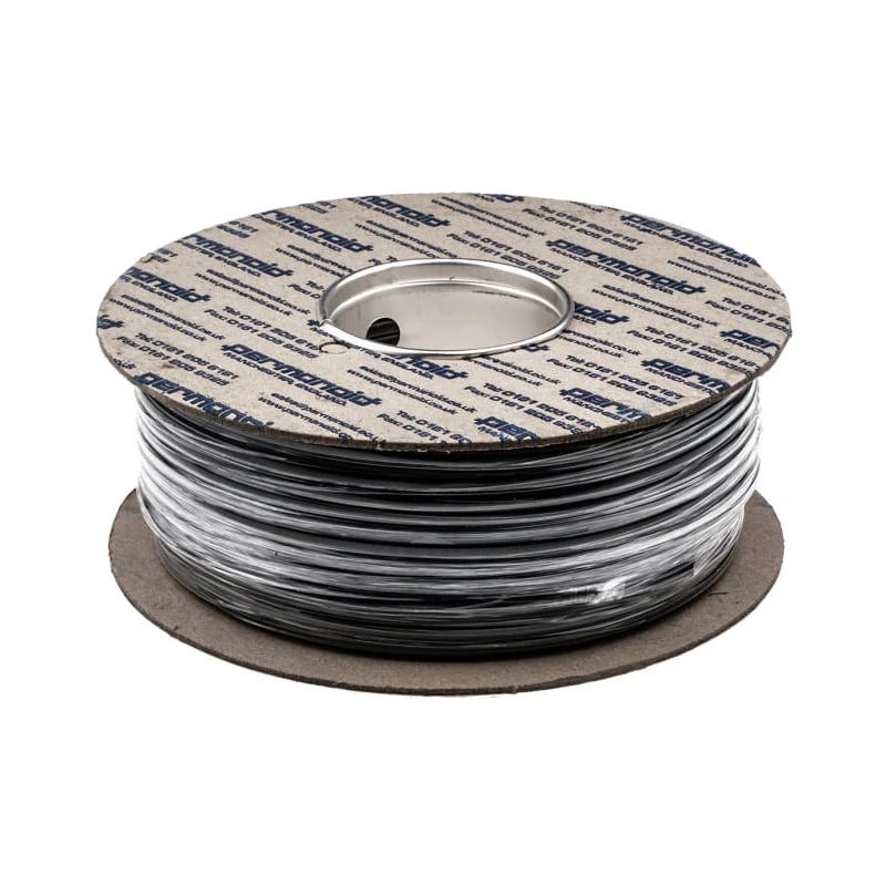 RS PRO 2 Core Power Cable, Black 0.5mm² 70 °C, 100 m Polyvinyl Chloride 491-829