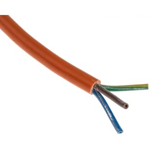 RS PRO 3 Core Power Cable Orange 0.75mm² 70 °C, 100 m PVC Jacket 500V 491-831