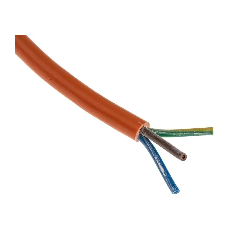 RS PRO 3 Core Power Cable Orange 0.75mm² 70 °C, 100 m PVC Jacket 500V 491-831