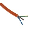 RS PRO 3 Core Power Cable Orange 0.75mm² 70 °C, 100 m PVC Jacket 500V 491-831