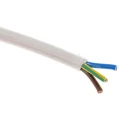 RS PRO 3 Core Power Cable White 0.75mm² 70°C 50 m Polyvinyl Chloride 491-885