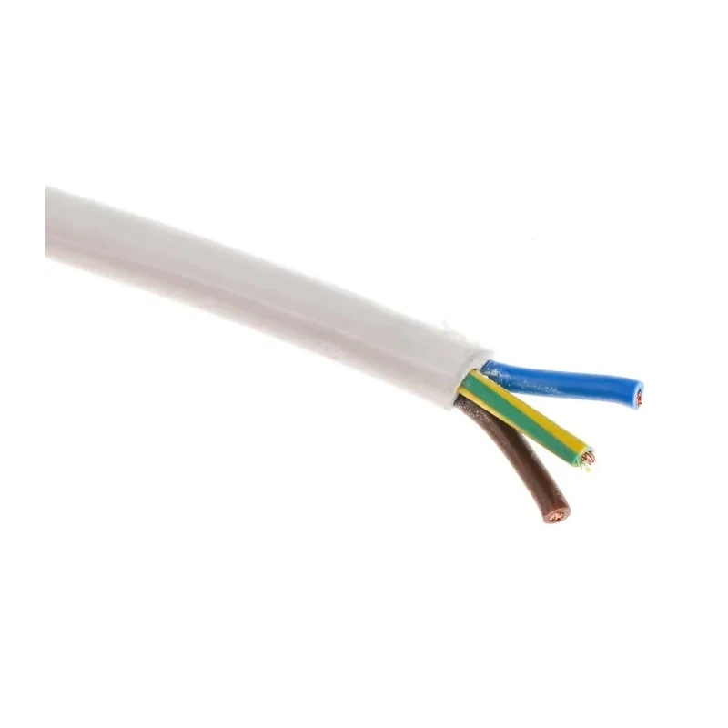 RS PRO 3 Core Power Cable White 0.75mm² 70°C 50 m Polyvinyl Chloride 491-885