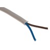 RS PRO 2 Core Power Cable White 0.75mm² 70 °C 100 m Polyvinyl Chloride 491-875