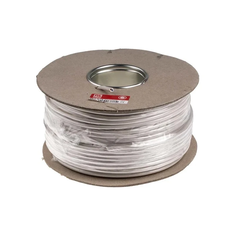 RS PRO 2 Core Power Cable White 0.75mm² 70 °C 100 m Polyvinyl Chloride 491-875