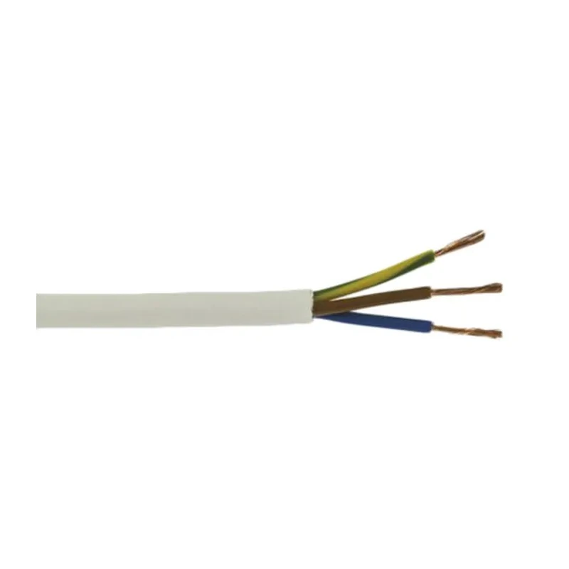 RS PRO 3 Core Power Cable White 0.5mm² 70 °C 100 m Polyvinyl Chloride 491-869
