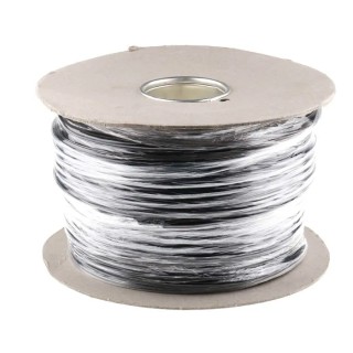 RS PRO 2 Core Power Cable Black 1.5mm² 500V 70°C PVC Insulated 100m H05VV-F 491-932