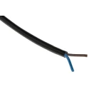 RS PRO 2 Core Power Cable Black 0.75mm² 70°C PVC Jacket 100m Length 300V H03VV-F 491-908