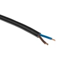 RS PRO 2 Core Power Cable Black 1.5mm² 500V 70°C PVC Insulated 100m H05VV-F 491-932