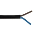 RS PRO 2 Core Power Cable Black 0.75mm² 70°C PVC Jacket 100m Length 300V H03VV-F 491-908