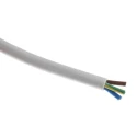 RS PRO 3 Core Power Cable White 1.25mm² PVC Insulated Stranded Copper 500V 100m 70°C 492-008