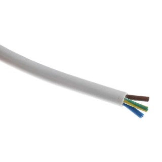 RS PRO 3 Core Power Cable White 1.25mm² PVC Insulated Stranded Copper 500V 100m 70°C 492-008