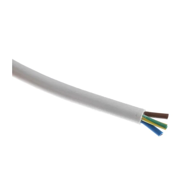 RS PRO 3 Core Power Cable White 1.25mm² PVC Insulated Stranded Copper 500V 100m 70°C 492-008