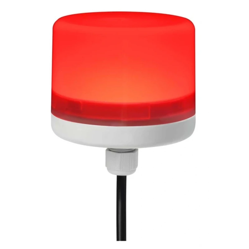 RS PRO Red LED Beacon 24V DC Steady Light M12 Connector IP66 Rated 75mm Height 199-9733
