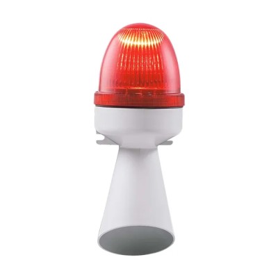 RS PRO Red Beacon-Buzzer Combination 24V DC 96 dB IP43 ABS/Polycarbonate Housing 199-9741