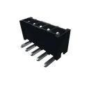 Samtec Right Angle Through Hole PCB Header, 8 Contact, 4.19 mm Pitch, 2 Row, Shrouded IPBT-104-H1-T-D-RA-GP