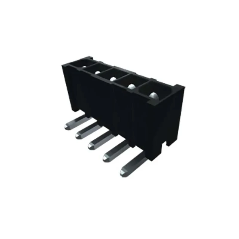 Samtec Right Angle Through Hole PCB Header, 8 Contact, 4.19 mm Pitch, 2 Row, Shrouded IPBT-104-H1-T-D-RA-GP