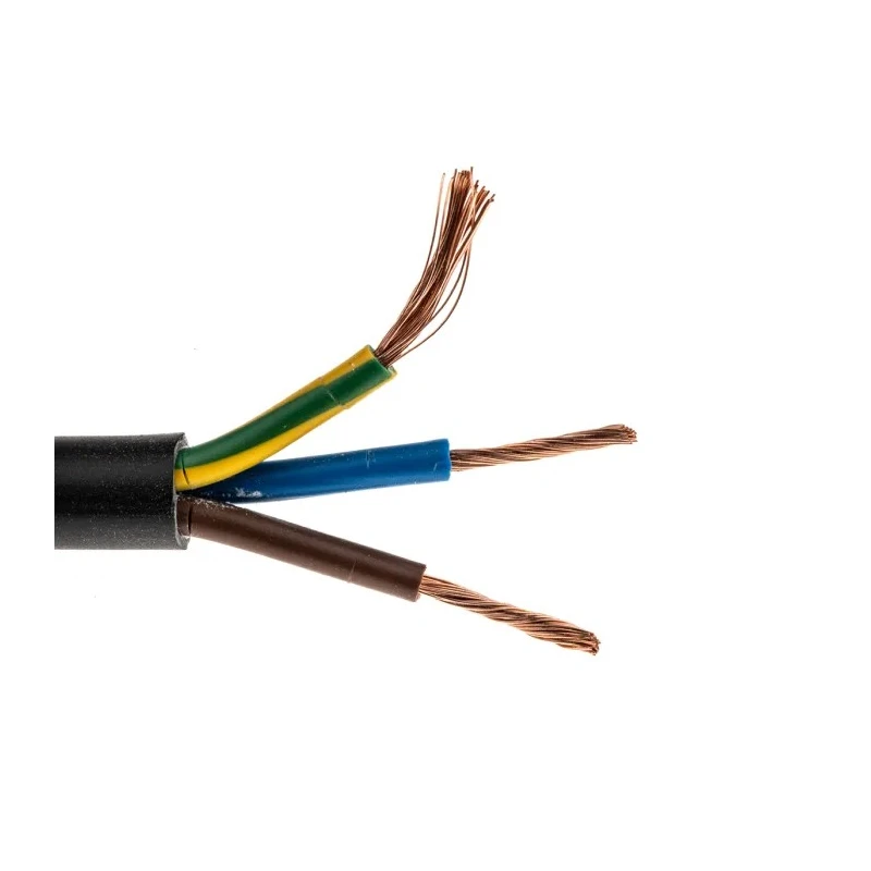 RS PRO 3 Core Flexible Power Cable, Black, 1mm², 70°C Maximum Operating Temperature, 100m H05VV-F 491-881