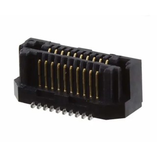 Samtec LSS Series Straight Surface PCB Header 20 Contacts 0.635 mm Pitch 2 Row Shrouded LSS-110-02-F-DV-A-K-TR
