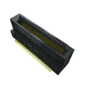 Samtec MEC6 Series Right Angle Edge Connector Female, Surface Mount, 10 Contacts, 0.635 mm Pitch, 1 Row, Solder Termination 