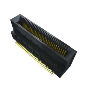 Samtec MEC6 Series Right Angle Edge Connector Female, Surface Mount, 10 Contacts, 0.635 mm Pitch, 1 Row, Solder Termination 