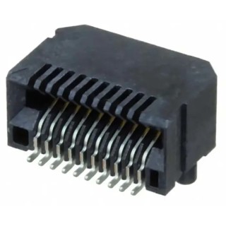 Samtec MECT Series Vertical Edge Connector Female, Surface Mount, 10 Contacts, 2 Row, Gold Plated MECT-110-01-MM-D-RA1