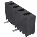 Samtec MMS Series Straight Through Hole PCB Socket, 4-Contact, 1 Row, 2 mm Pitch, Liquid Crystal Polymer MMS-104-02-F-SV