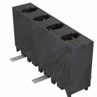 Samtec MMS Series Straight Through Hole PCB Socket, 4-Contact, 1 Row, 2 mm Pitch, Liquid Crystal Polymer MMS-104-02-F-SV