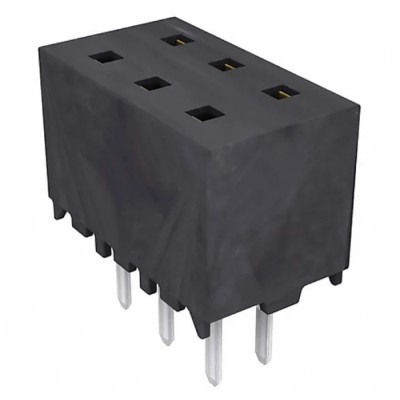 Samtec MMS Series Straight Through Hole PCB Socket, 10-Contact, 2 Row, 2 mm Pitch, Solder Termination MMS-105-02-L-DV-K-TR