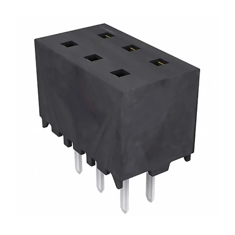 Samtec MMS Series Straight Through Hole PCB Socket, 10-Contact, 2 Row, 2 mm Pitch, Solder Termination MMS-105-02-L-DV-K-TR