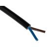 RS PRO 2 Core Black Polyvinyl Chloride Power Cable 1mm² 70°C 100 m 492-014