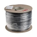 RS PRO 2 Core Black Polyvinyl Chloride Power Cable 1mm² 70°C 100 m 492-014