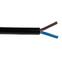 RS PRO 2 Core Black Polyvinyl Chloride Power Cable 1mm² 70°C 100 m 492-014