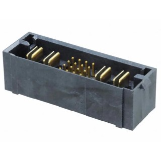 Samtec MPTC Series Straight Through Hole PCB Header, 20 Contacts, 2 mm Pitch, 10 Rows, Shrouded MPTC-02-16-02-6.30-01-L-V-LC