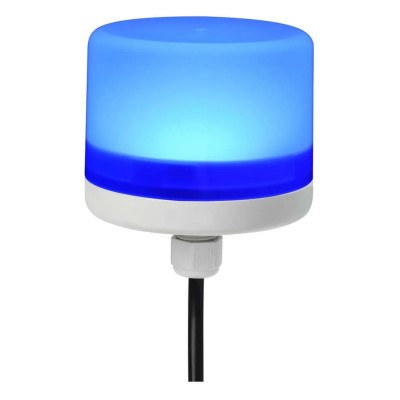 RS PRO Blue LED Beacon 24V DC Steady Light Polycarbonate Housing IP66 Rated 199-9731