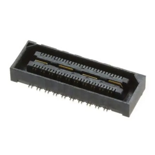 Samtec Right Angle Through Hole PCB Socket 60-Contact, 2 Row, 0.55 mm Pitch, 220V, 21.8A Current QSH-030-01-L-D-K-TR