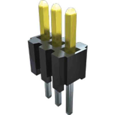 Samtec TMS Series Straight Through Hole Pin Header, 20 Contacts, 1.27 mm Pitch, 1 Row, Unshrouded, Gold TMS-120-02-G-S
