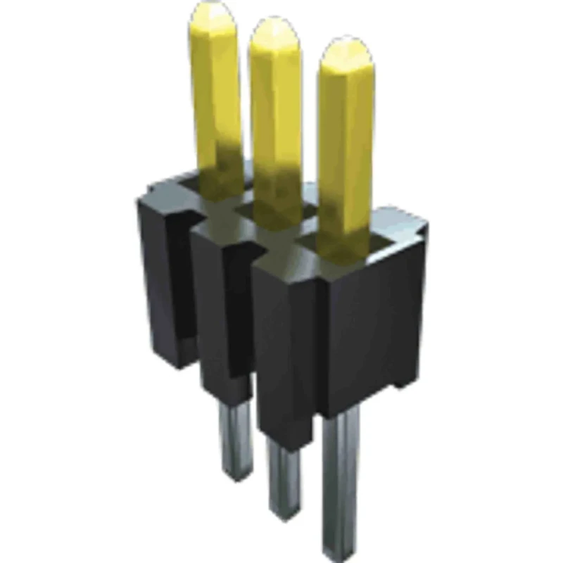 Samtec TMS Series Straight Through Hole Pin Header, 20 Contacts, 1.27 mm Pitch, 1 Row, Unshrouded, Gold TMS-120-02-G-S